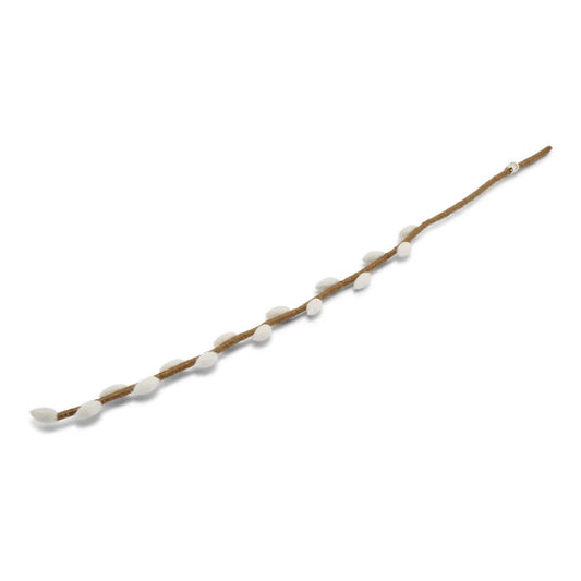 Willow branch, felt - white, 62cm