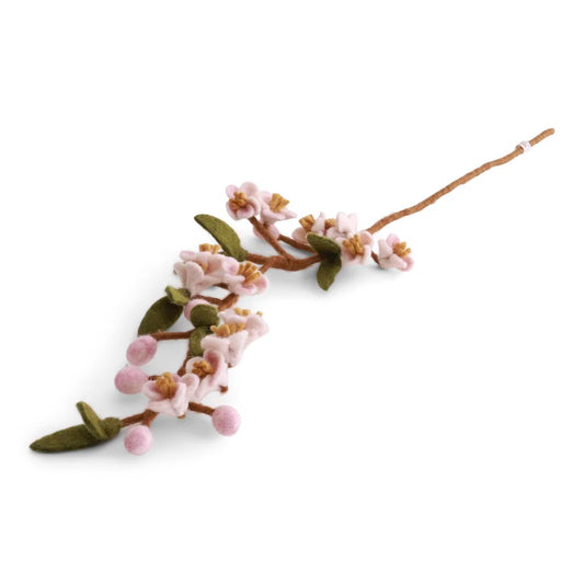 Cherry Blossom Branch - White - Felt