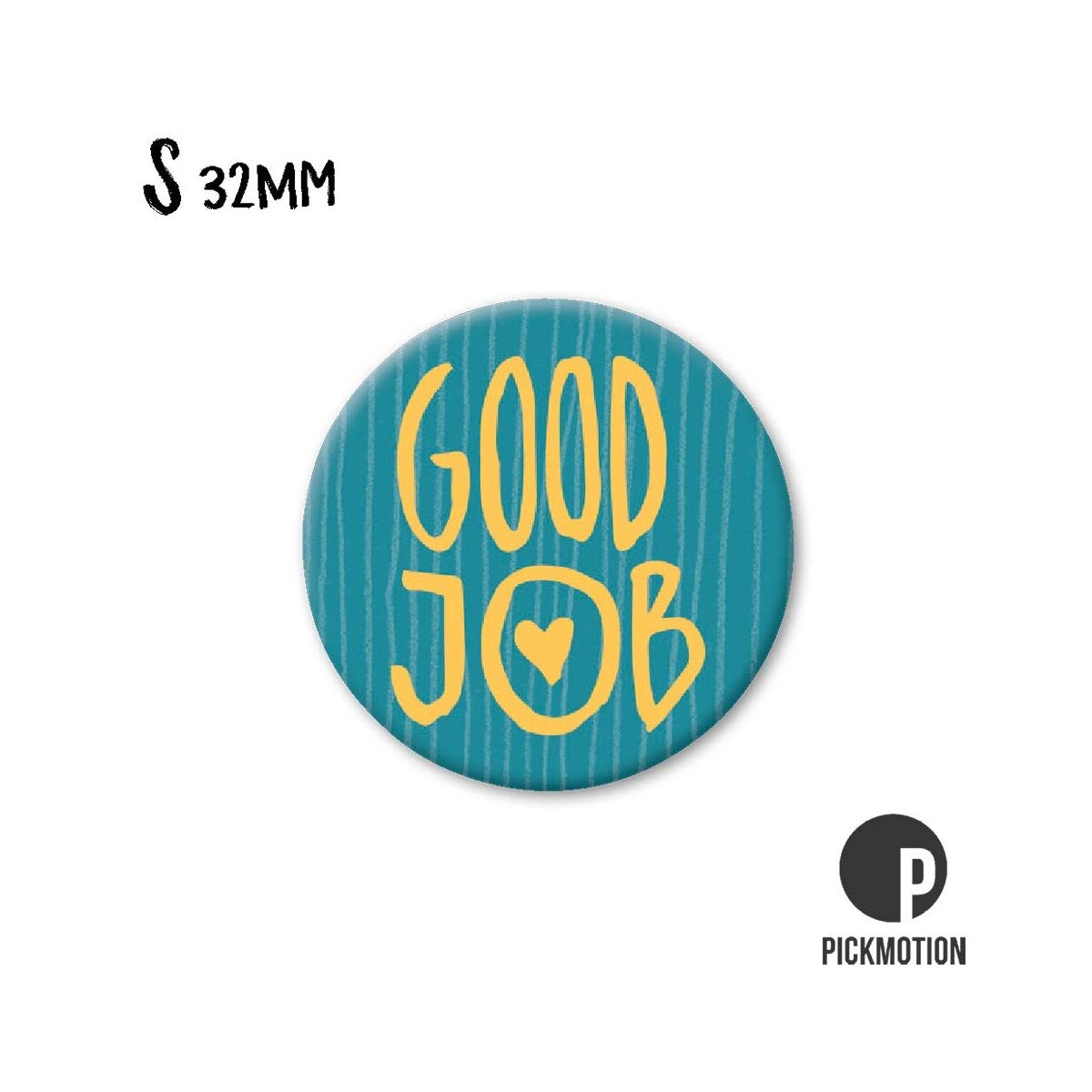 Magneet rond 32mm "Good Job"