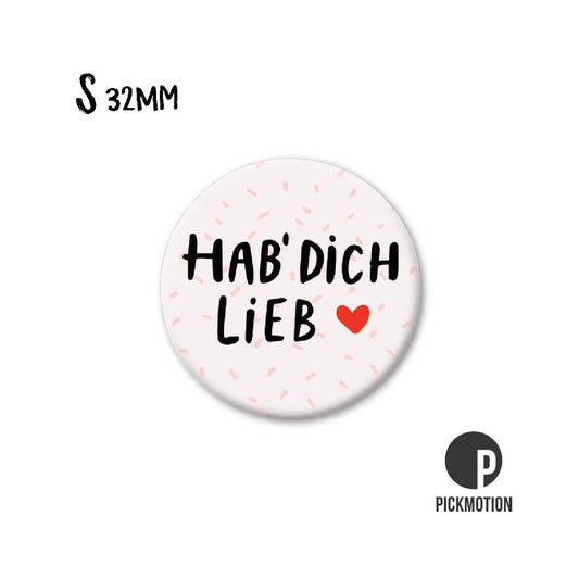 Magneet rond 32 mm "Ik hou van jou"