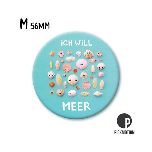 Magneet rond 56 mm "Ik wil meer"