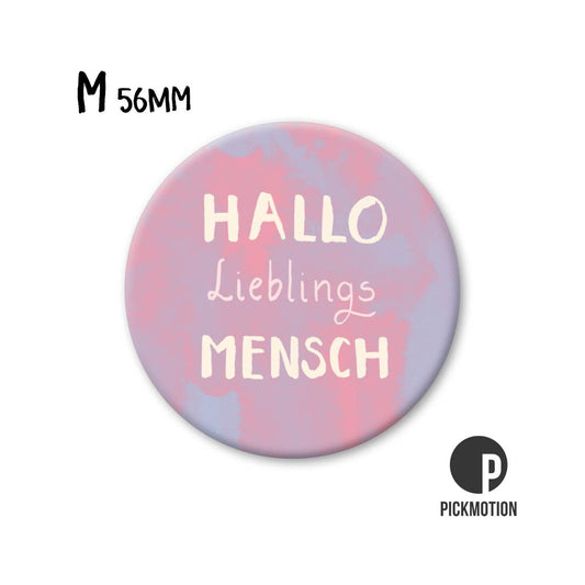 Magneet rond 56 mm "Hallo liefste schat"