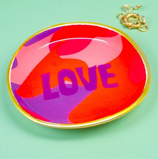 Dekoschale S "LOVE" purple