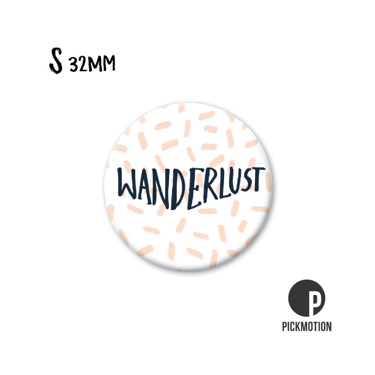 Magnet rund 32mm "Wanderlust"