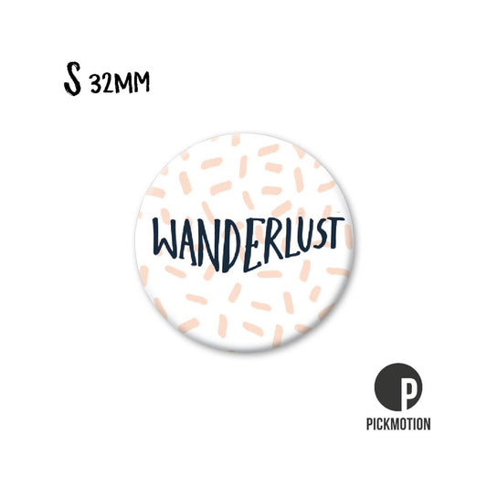 Magneet rond 32 mm "Wanderlust"