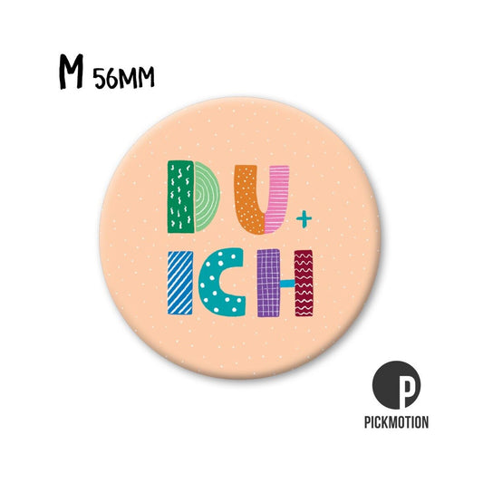 Magneet rond 56 mm "Jij + Ik"