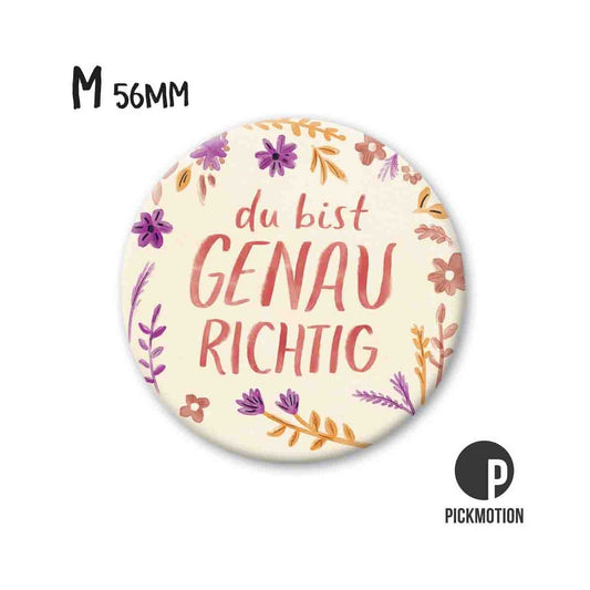 Magneet rond 56 mm "Je bent precies goed"
