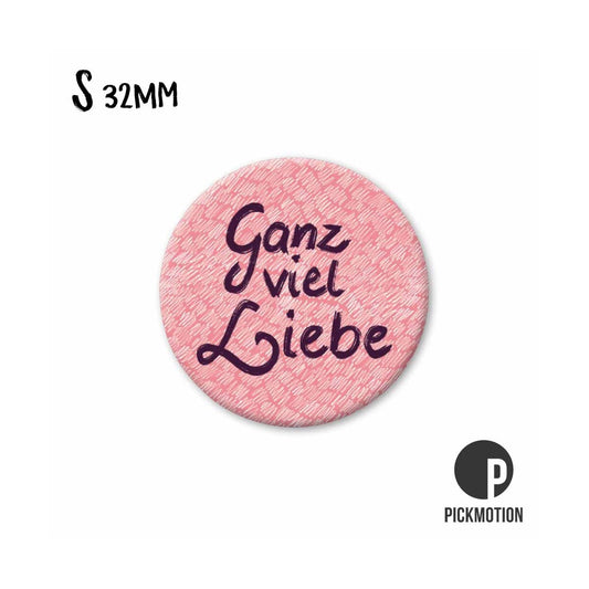 Magneet rond 32mm "Heel veel liefde"