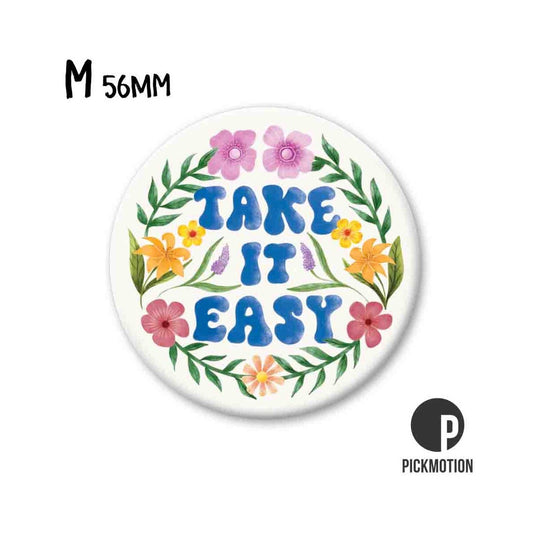 Magneet rond 56mm "Take it easy floral"