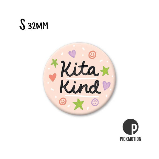Magnet round 32mm "Preschooler Pink"