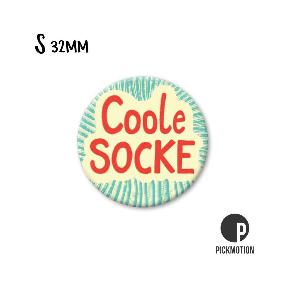 Magneet rond 32mm "Coole Socke"