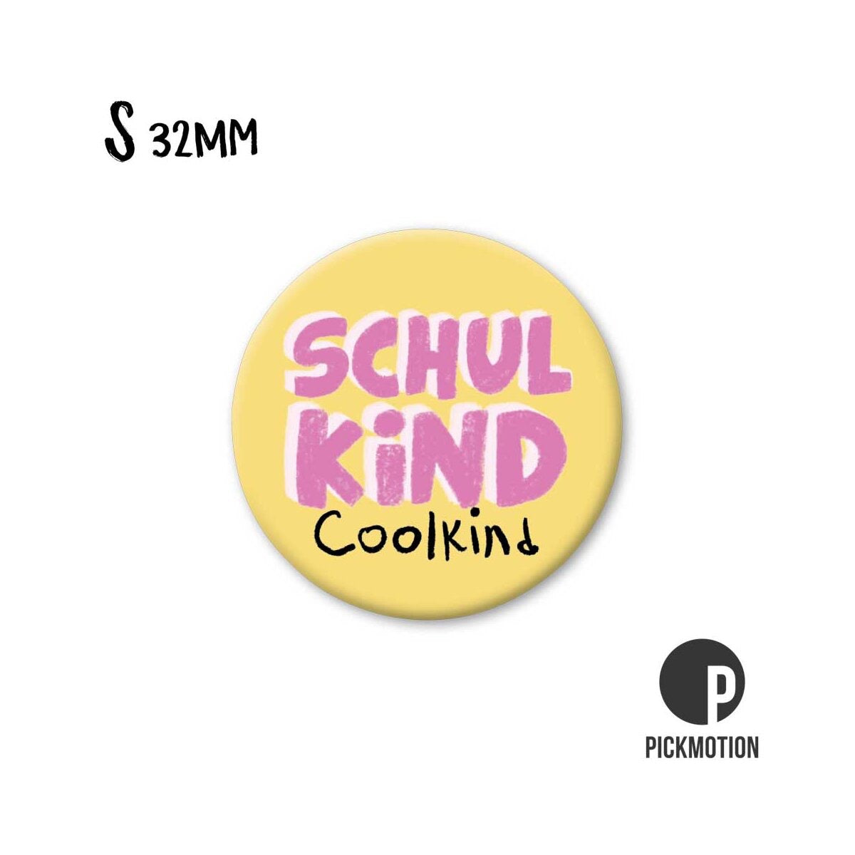 Magneet rond 32mm "Schoolkind Coolkind"