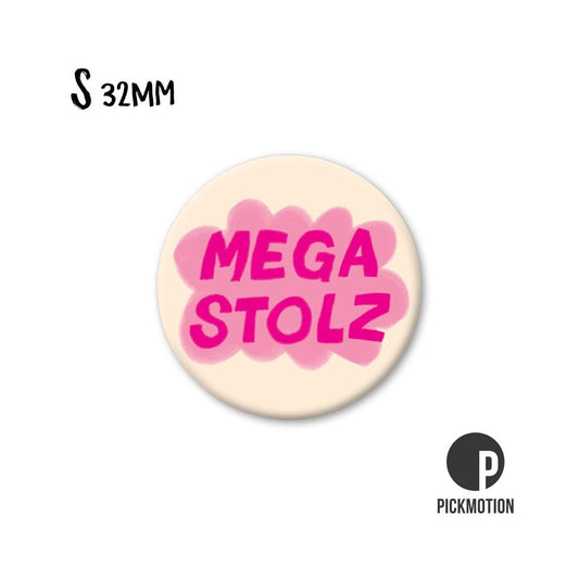 Magnet rund 32mm "Mega stolz"