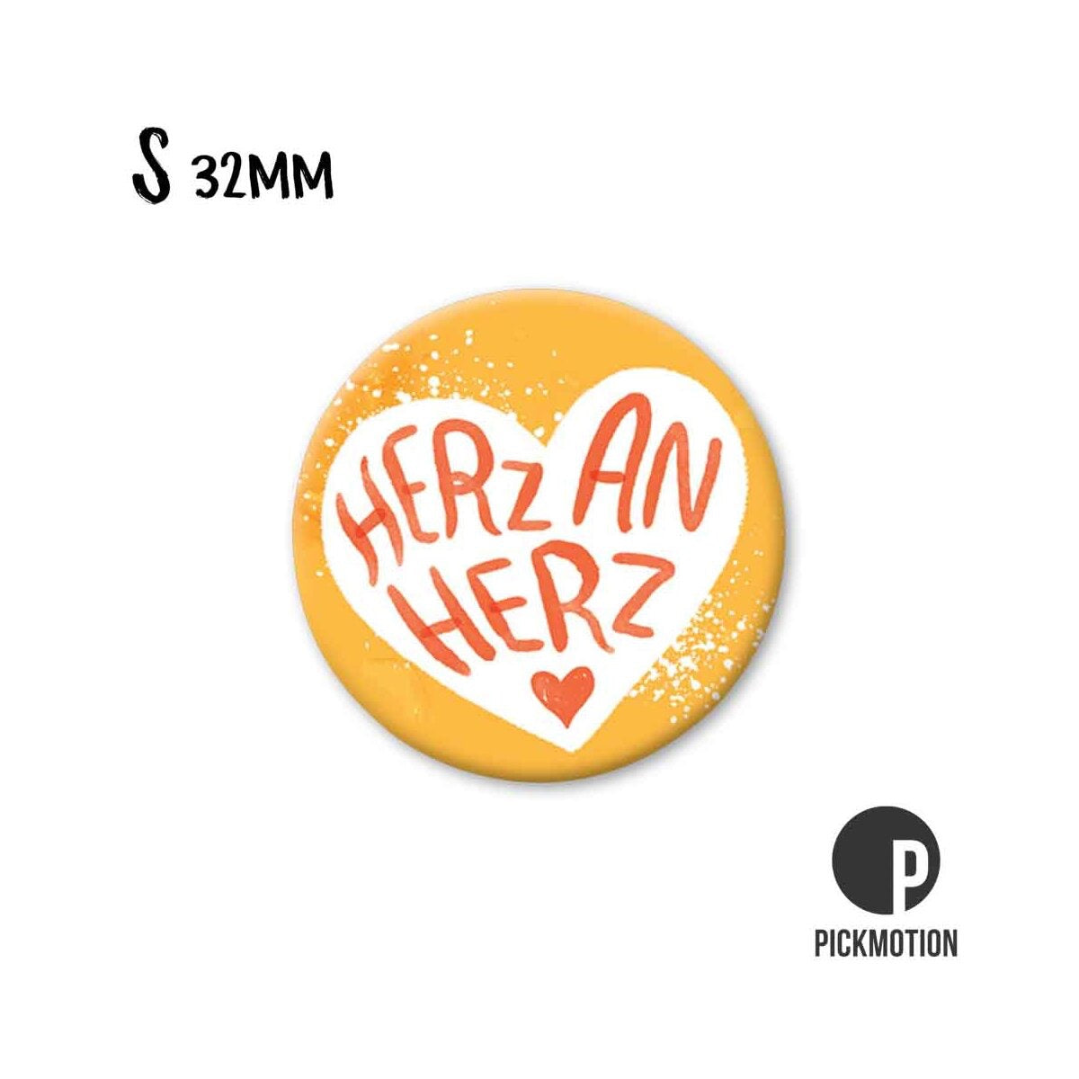 Magnet round 32mm "Heart to Heart"