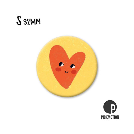 Magnet rund 32mm "Pinkes Herz"