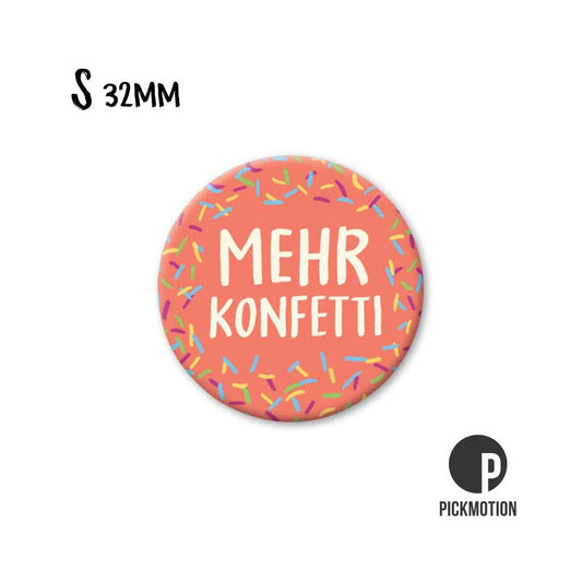 Magnet round 32mm "More Confetti"