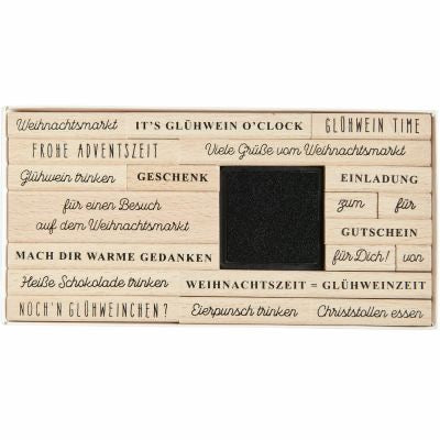 STEMPELSET KERSTMARKT TYPES 20-DELIG