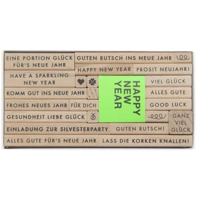 PAPER POETRY STEMPELSET HAPPY NEW YEAR 24-TEILIG
