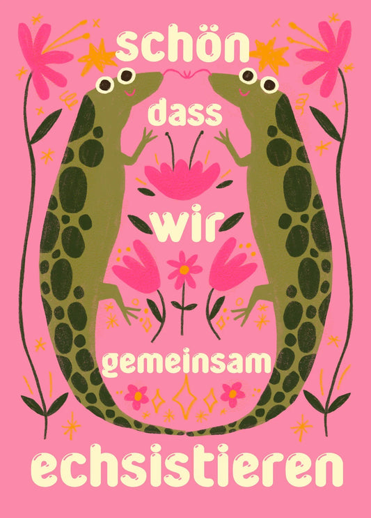 Slinga Postkarte – Echsistieren 🦎
