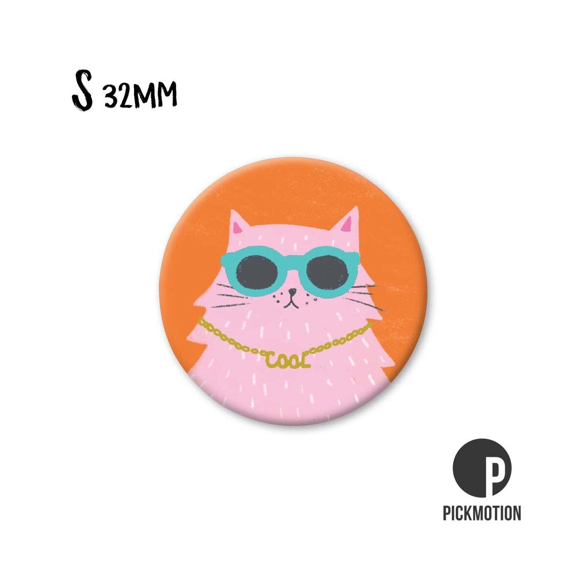 Round magnet 32mm "Cool Cat"