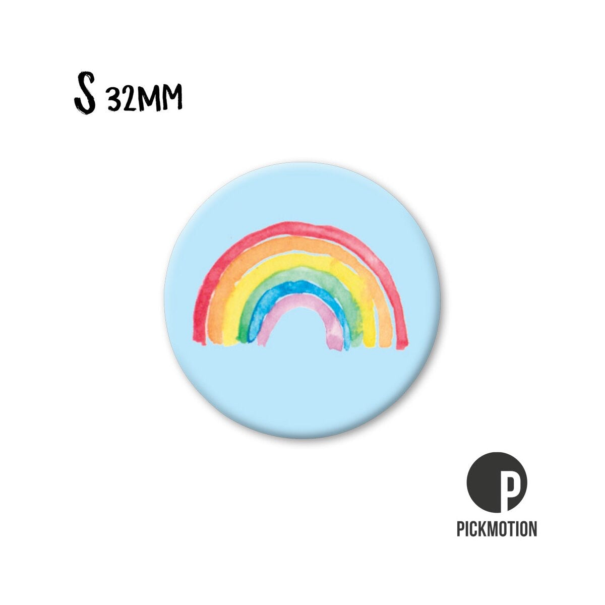Magnet rund 32mm "Regenbogen"