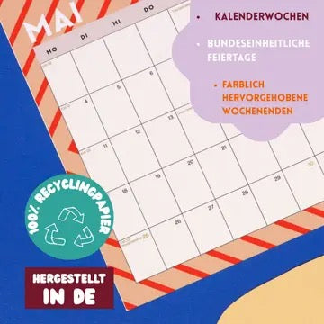 Wandkalender 2026 DIN A4 inkl. Poster