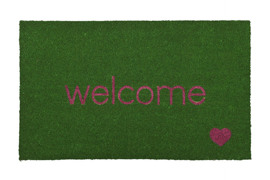 DEURMAT, WELCOME, GROEN