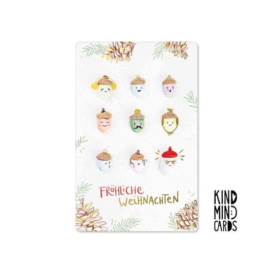 Kind Mind Card "Fijne Kerstdagen Eikels"