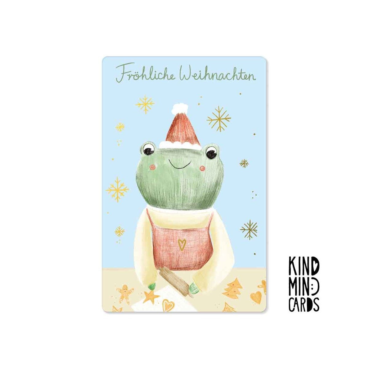 Kind Mind Card "Fröhliche Weihnachten Frosch"