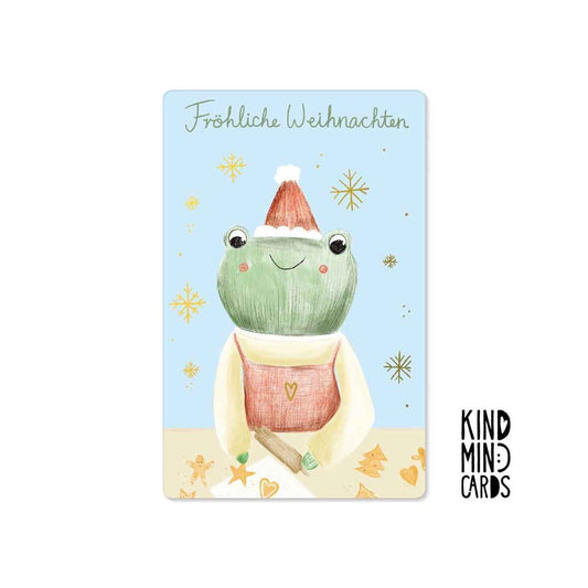 Kind Mind Card "Fröhliche Weihnachten Frosch"