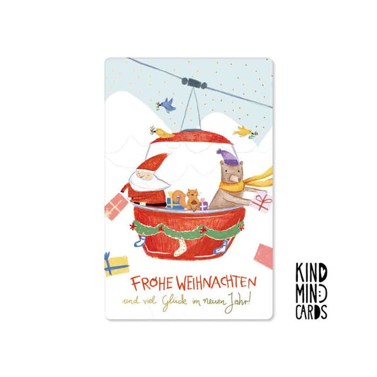 Kind Mind Card "Frohe Weihnachten Gondel"