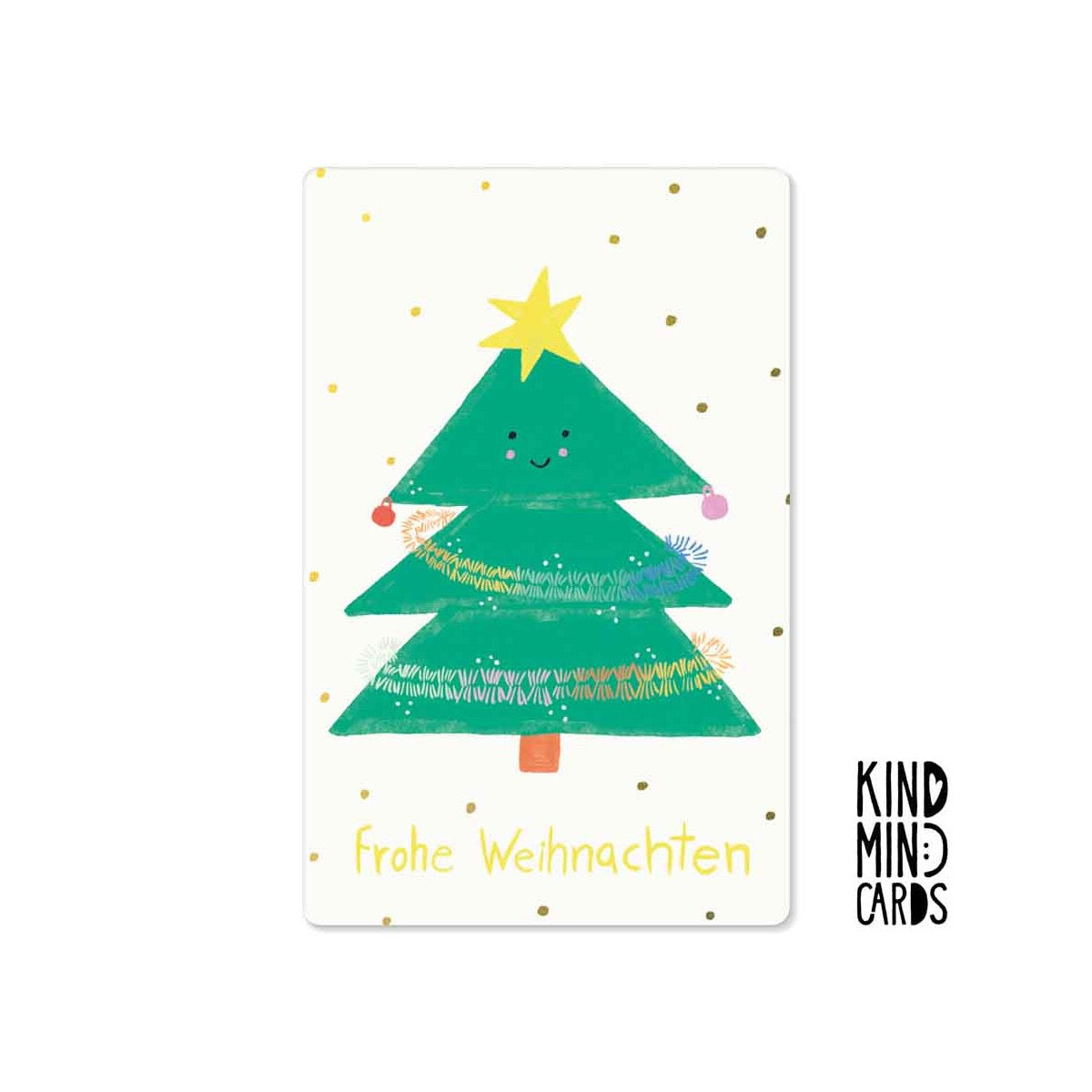 Kind Mind Card "Frohe Weihnachten bunter Baum"
