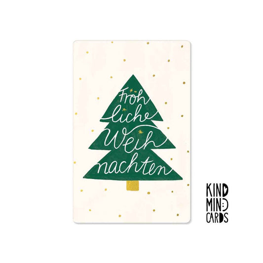 Kind Mind Card "Fijne Kerst Boom Lettering"