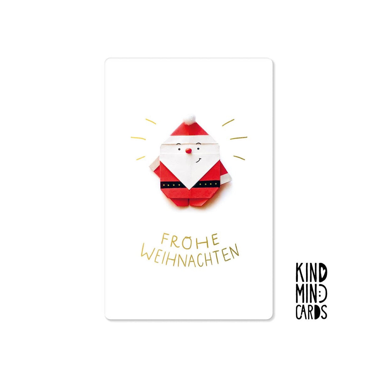 Kind Mind Card "Merry Christmas Paper Santa Claus"