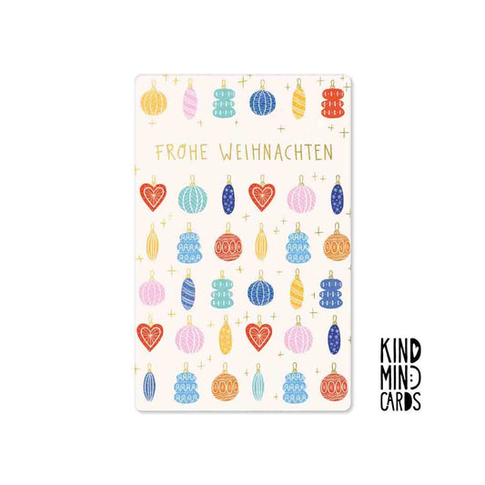 Kind Mind Card "Fijne Kerst Ballen"