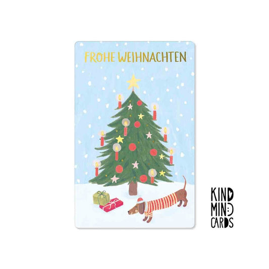 Kind Mind Card "Fijne Kerst Teckel"
