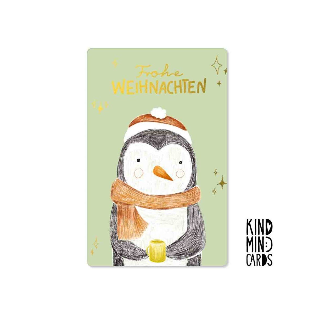 Kind Mind Card "Frohe Weihnachten Pinguin"