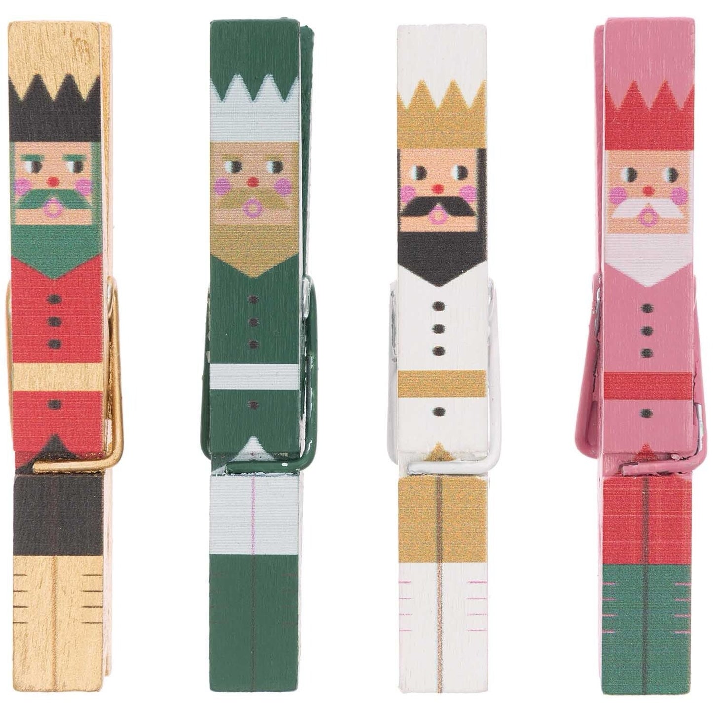 DEKOKLAMMERN NUSSKNACKER MIX 7CM 4 STÜCK