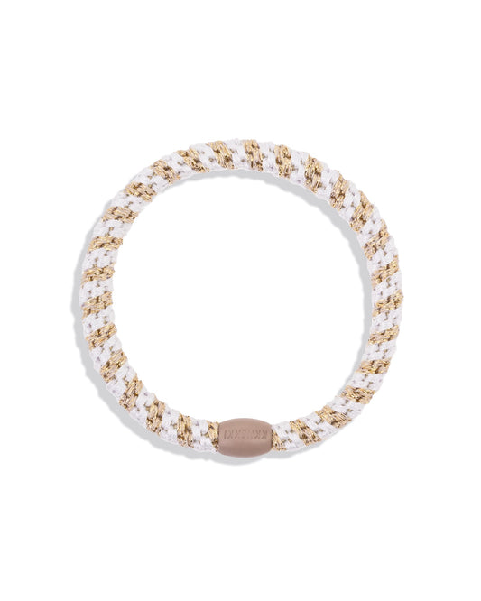 Kknekki Slim weiß-beige Glitzer