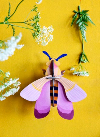 "Pink Bee" - Mini-insect als wanddecoratie