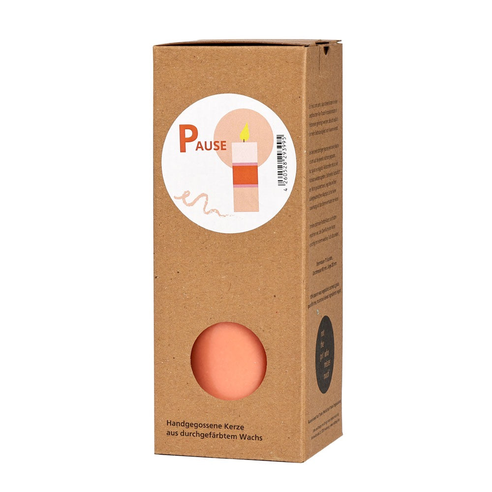 Pillar candle "PAUSE" – Time to reflect