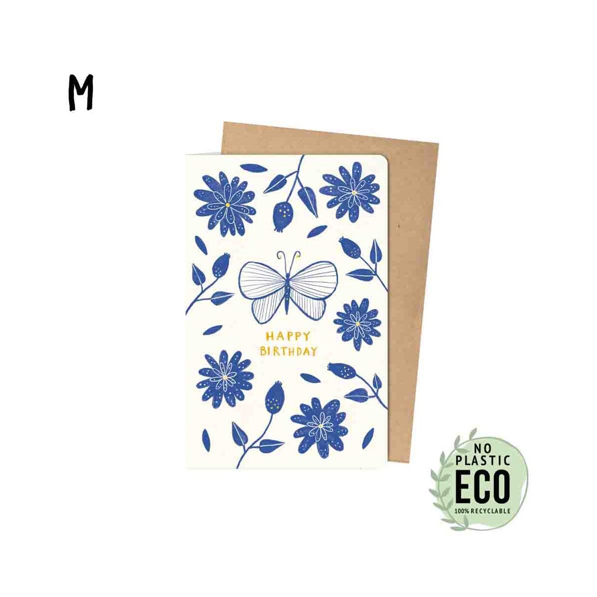 KIND MIND GREETING M „Happy Birthday“ – Blue Butterfly