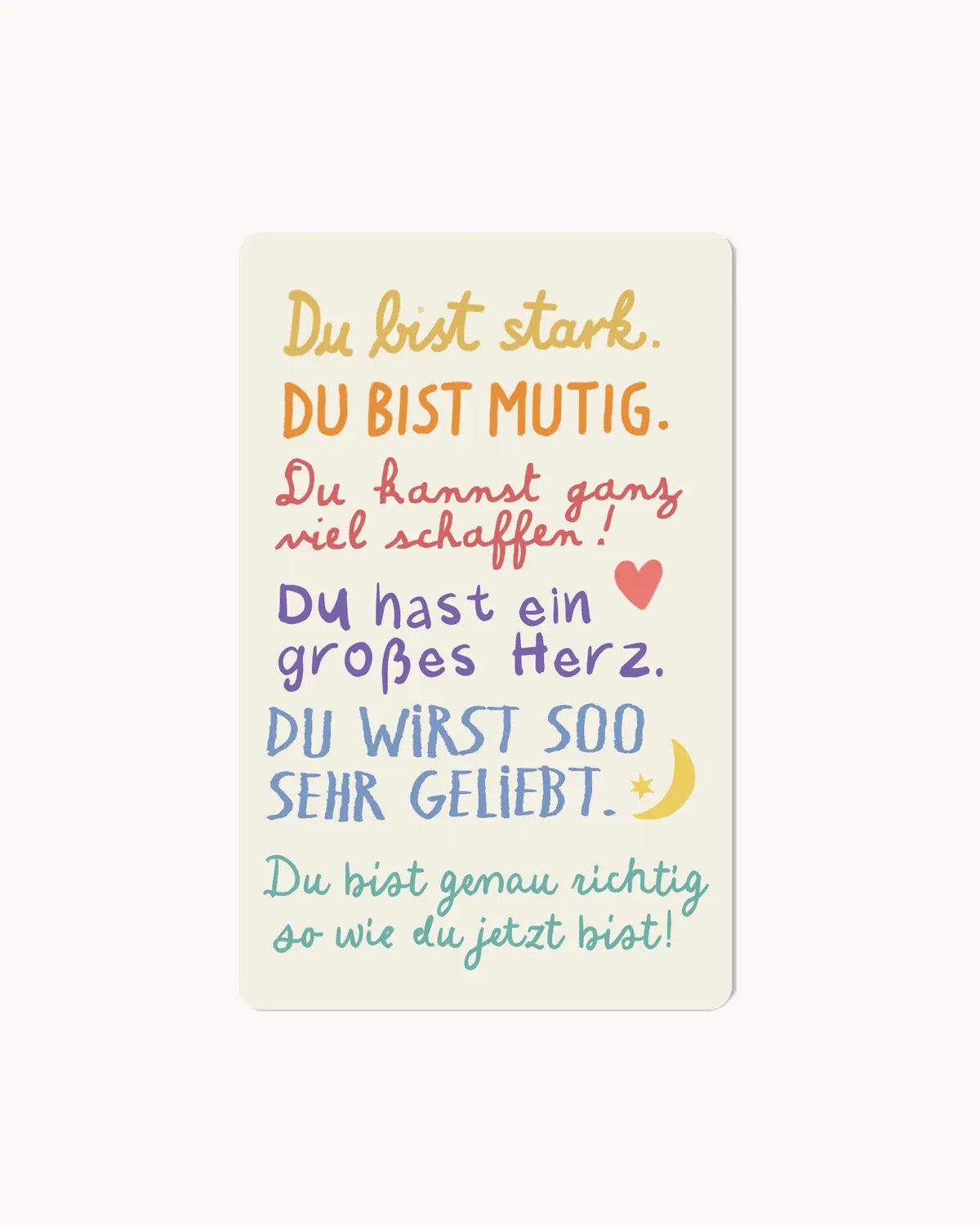 Lunacard Ansichtkaart "Je bent..."