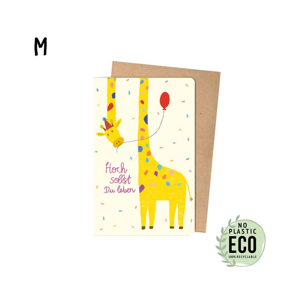 KIND MIND GREETING M „Hoch sollst du leben“ – Giraffe