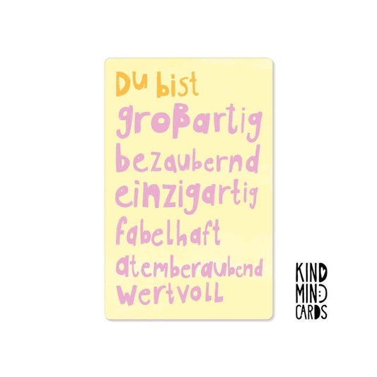Kind Mind Card "Je bent prachtig betoverend"
