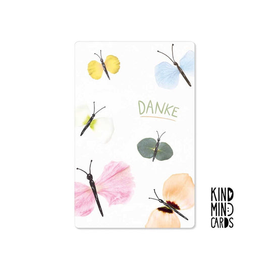 Kind Mind Card "Bedankt Vlinders"