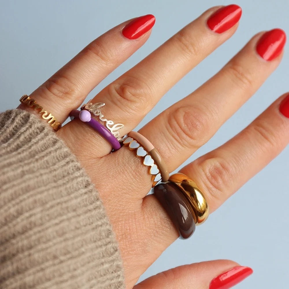 LULU Copenhagen Color Ring Chunky – Cocoa Powder 🤎
