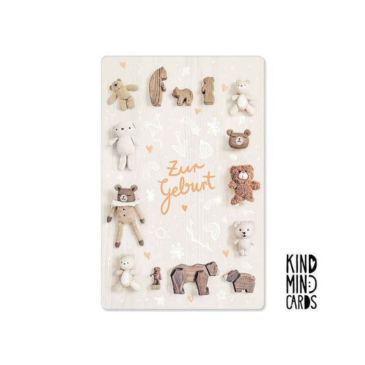 Kind Mind Card "On Teddy's Birth"