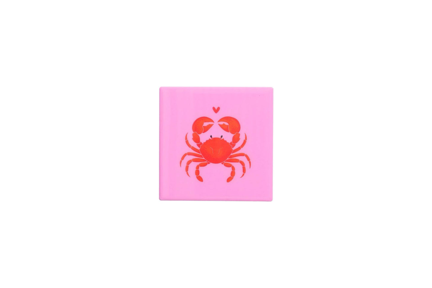 Love Tiles Fliese/ Untersetzer "KRABBE", rosa