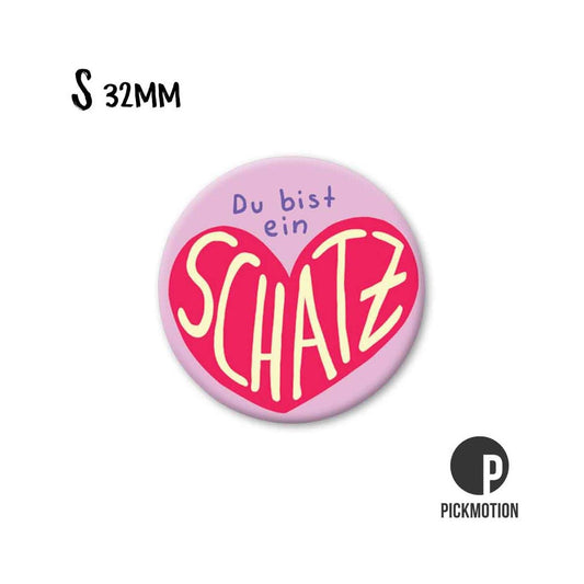 Magneet rond 32 mm "Je bent een schat"